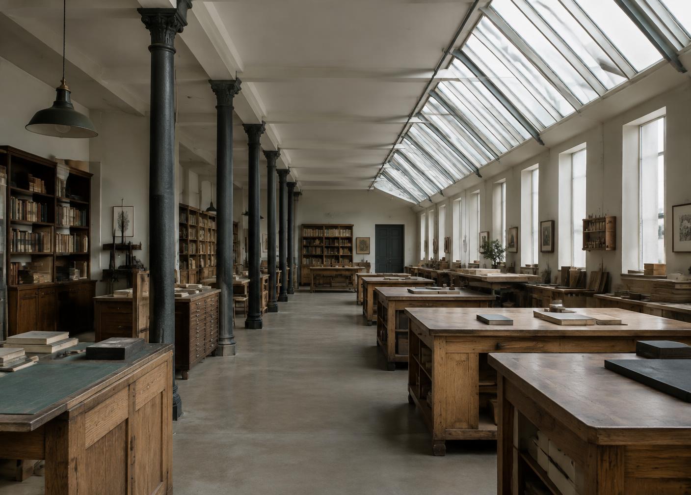 The long room from the north end